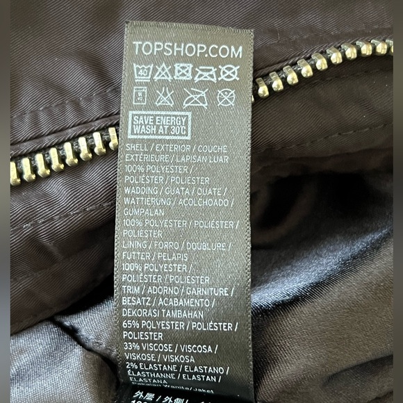 Topshop Black Bomber Jacket - Picture 5 of 6